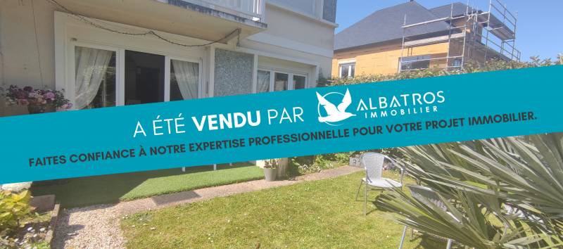 VENDU • Appartement 3 pièces, 1 chambre, 55 m², en rez-de-jardin, proche plage Ouistreham Riva-Bella 14150  